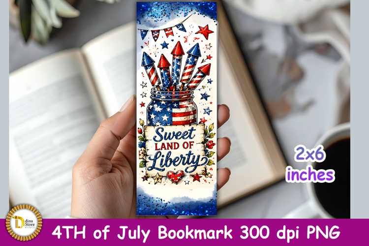 4th of July Bookmark 2 x6 inches PNG 250 Celebration