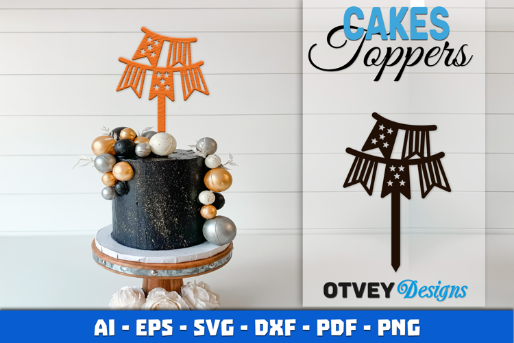 4th Of July Cakes Toppers Laser Cut