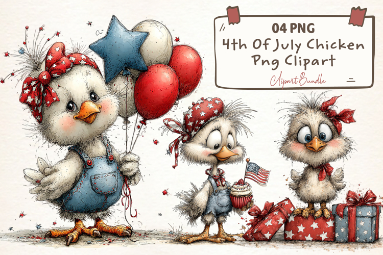 4th Of July Chicken PNG Clipart