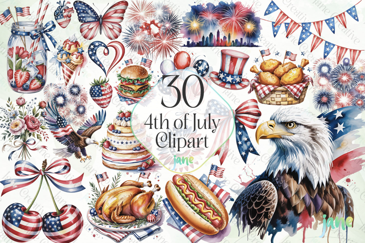 4th of July Clipart Bundle