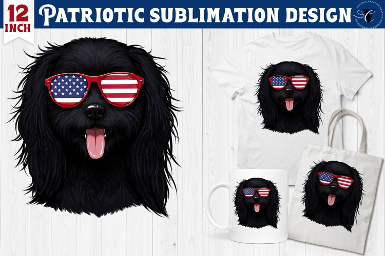 Patriotic sublimation | 4th of July | Dog clipart