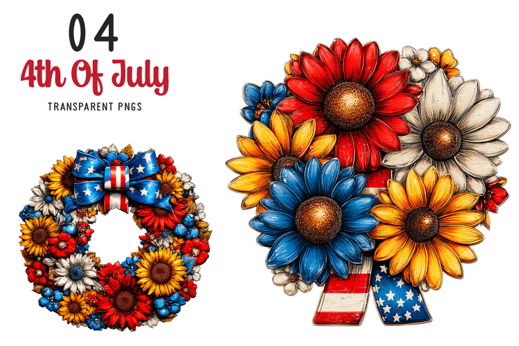4th Of July Clipart Patriotic Sublimation Design