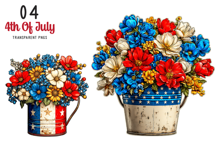 4th Of July Clipart Patriotic Sublimation Design