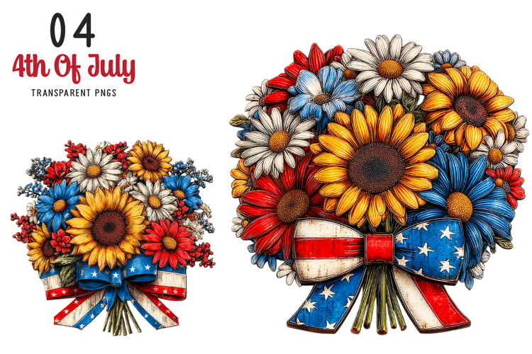 4th Of July Clipart Patriotic Sublimation Design