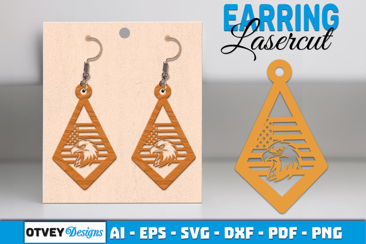 4th Of July Earring Lasercut File
