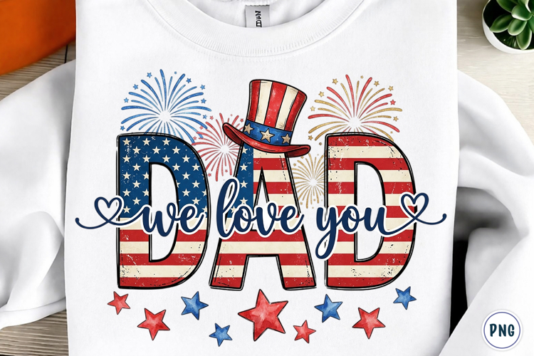 4th of July Father's Day Sublimation PNG example image 1