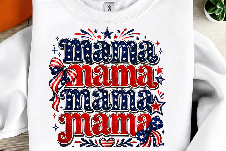 4th of july Mama PNG