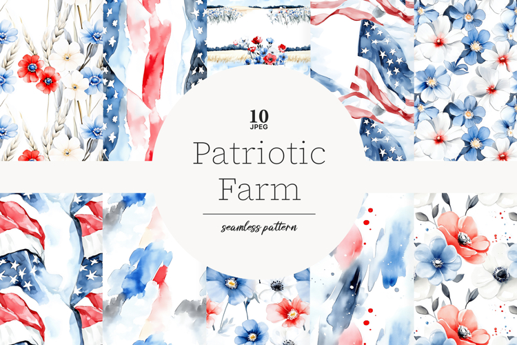 4th of July Paper Pattern | Patriotic Seamless Background