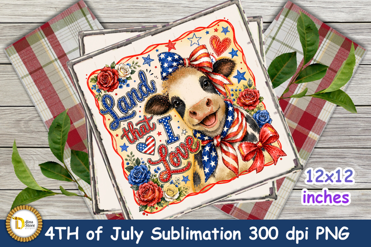 4th of July patriotic 300 dpi Sublimation PNG