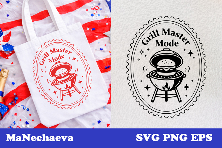 Patriotic Postal Stamp SVG 4th of July | Grill Master Mode