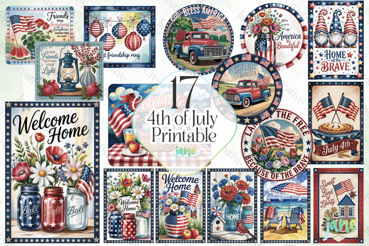4th of July Printable Sublimation example image 1