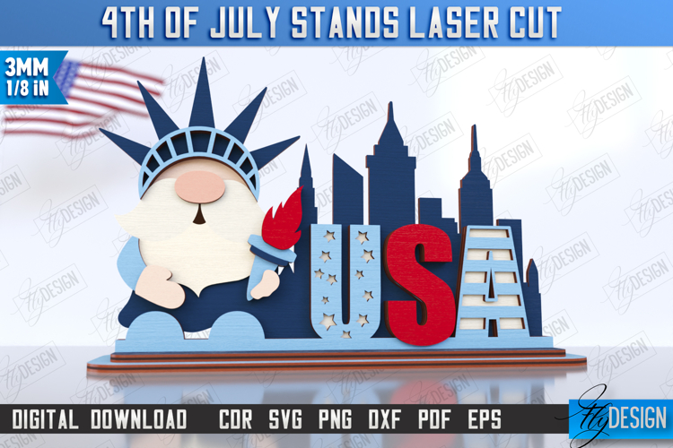 4th Of July Gnome Clipart Image 8