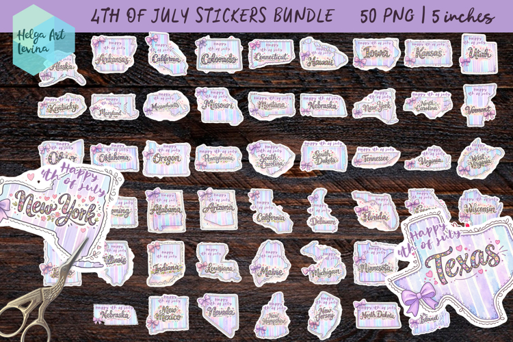 Stickers printable, 4th of july PNG, Patriotic