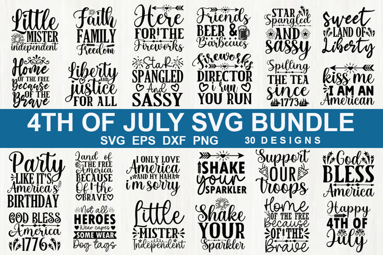 4th of July SVG Bundle | 4th of July Quotes Design