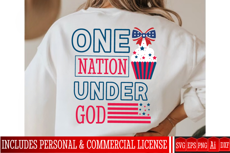 One Nation Under God | Patriotic SVG Design, 4th of july SVG