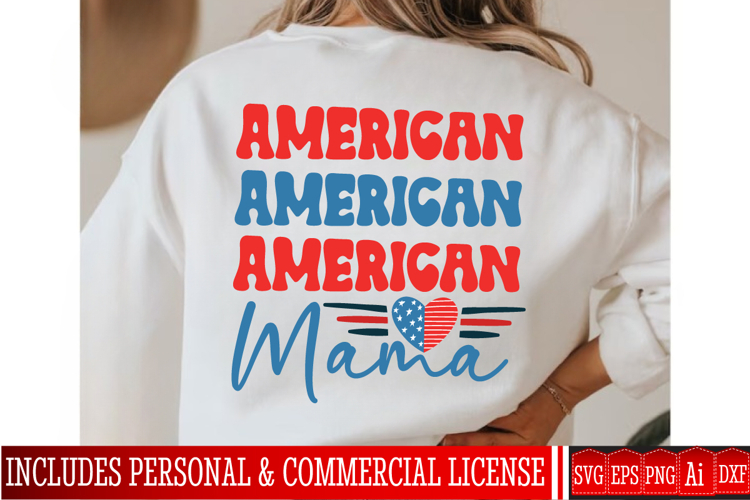 American Mama SVG Design,American SVG Design