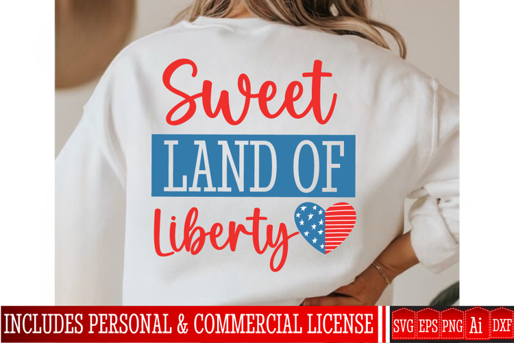 Sweet Land of Liberty SVG Design,Sweet Land of Liberty PNG