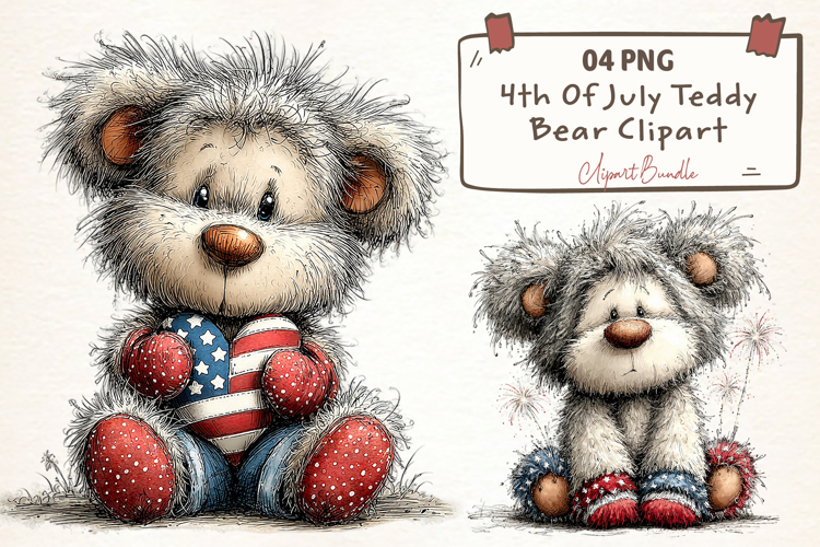4th Of July Teddy Bear Clipart
