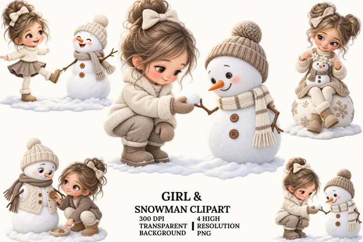 Christmas Winter Gnome Clipart, Ice Skating and Sledding PNG
