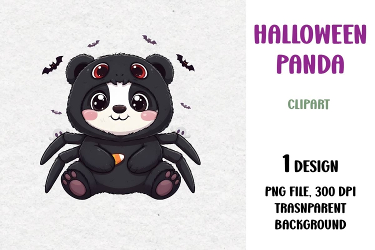 Halloween Panda, Cute Clipart