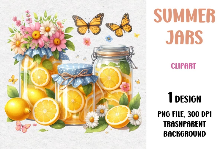 Summer Clipart, Bottles and Jars, PNG