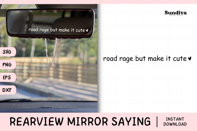 Funny Rearview Mirror Decal Sticker Saying | Road Rage