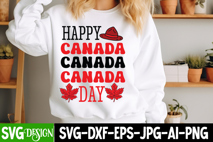 Happy Canada Day SVG Design,Happy Canada Day Sublimation PNG