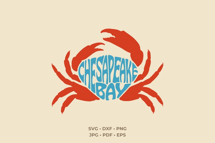 Chesapeake Bay Crab SVG PNG | Maryland Old Bay Gift