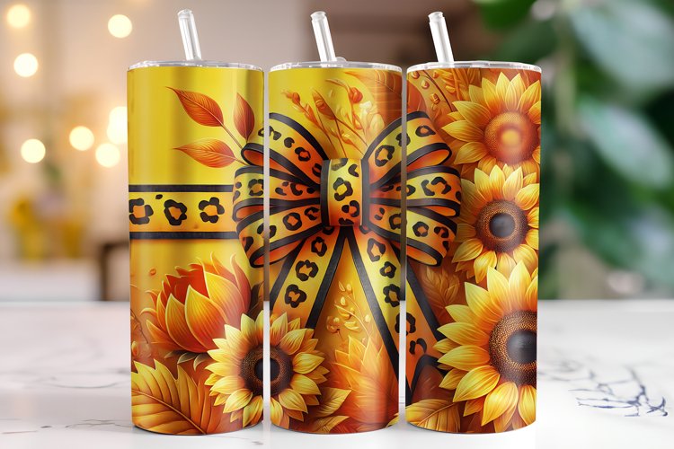 Sunflowers Tumbler Wrap | Sublimation example image 1