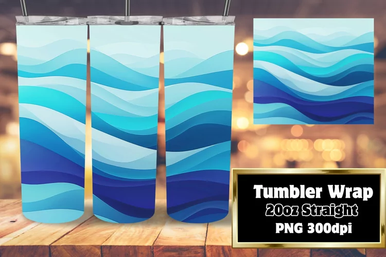 Unique Gradient Pattern Tumbler Wrap for Sublimation 20oz
