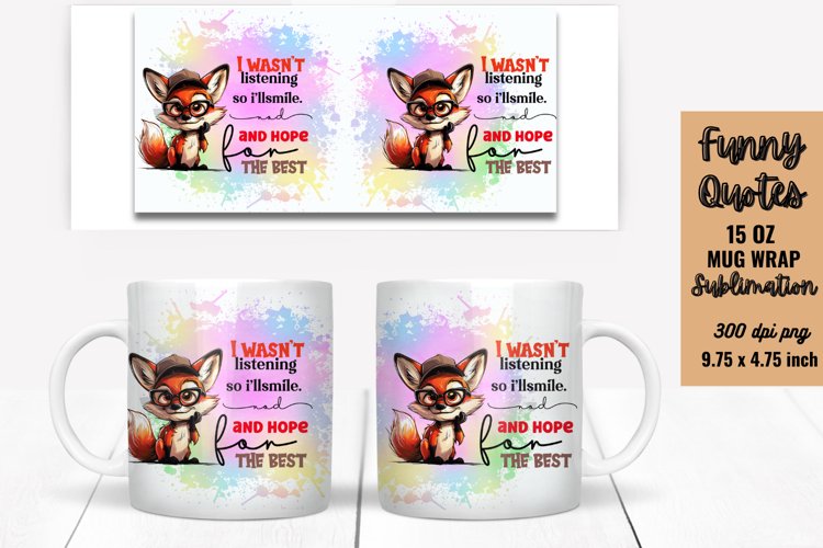 Funny Mug Wrap Sublimation, Mug Wrap PNG example image 1
