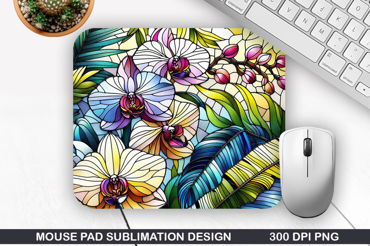 Mouse Pad Sublimation, Summer Flower Mouse Pad PNG Design