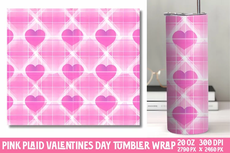 Valentines Day Pink Tumbler Wrap