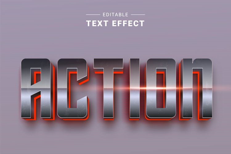 Editable Text Effect for Illustrator. Vector Graphic styles