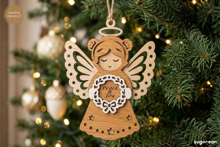 Nativity Angel Ornament Laser Cut | Glowforge | SVG