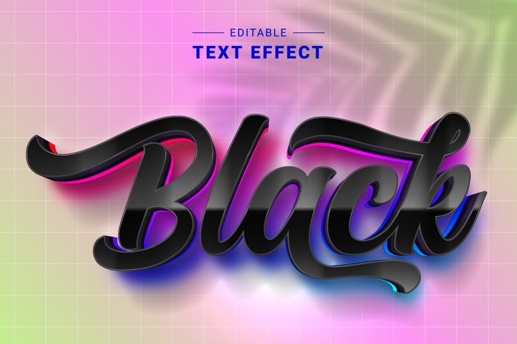 Editable Text Effect for Illustrator. Vector Graphic styles example image 1