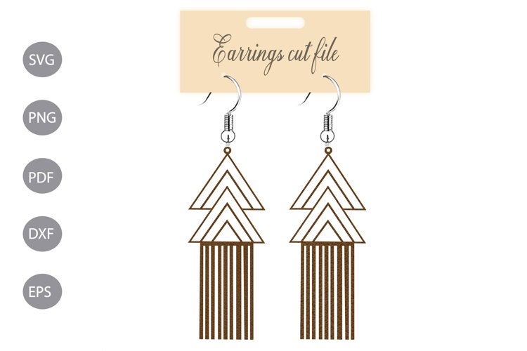 Earrings SVG Template Design example image 1