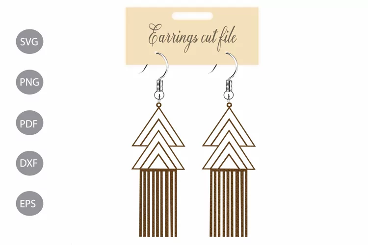 Earrings SVG Template Design