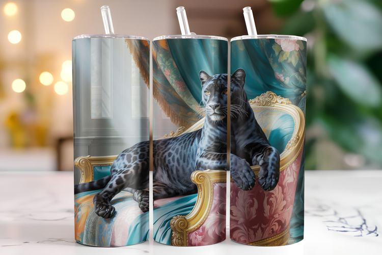 Black Jaguar Tumbler Wrap | Sublimation | Tumblers