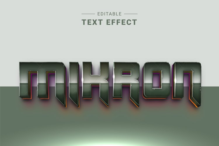 Editable Text Effect for Illustrator. Vector Graphic styles example image 1