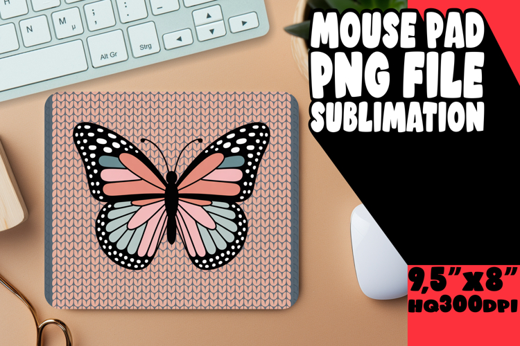 CHEERFUL desk mat Fun Sublimation, Butterfly