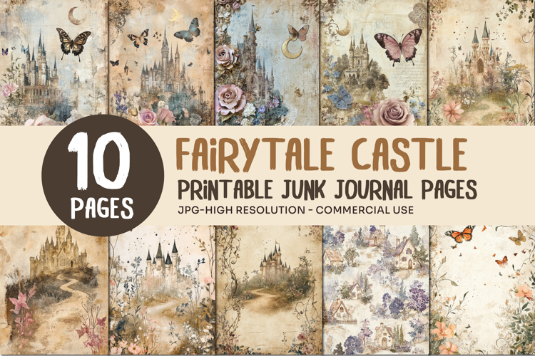 Fairytale Castle Junk Journal Pages