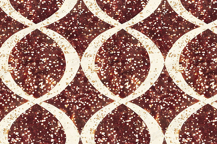 Retro Geometric Glitter Pattern Background with Circular Des