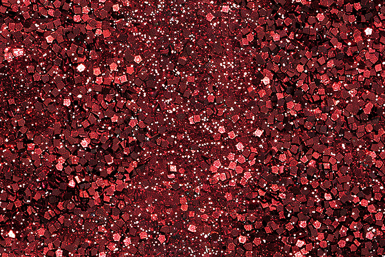 Red glitter background with small shiny sequins & sparkling
