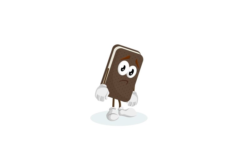 Ice cream Logo mascot sad pose