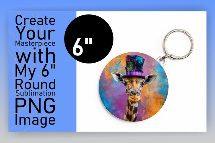 Giraffe Round Design Designs Sublimation - Spring Style