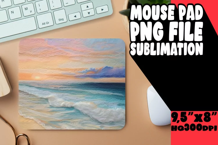 Stylish 3D Landscape for Sublimation Mouse Pad