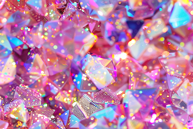 Holographic Crystal Prism Glitter Background Texture