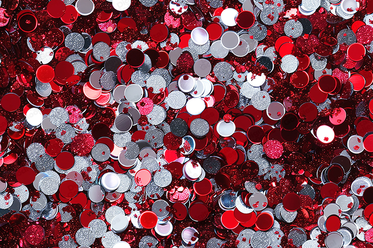 Red and Silver Glitter Confetti Background JPG Texture