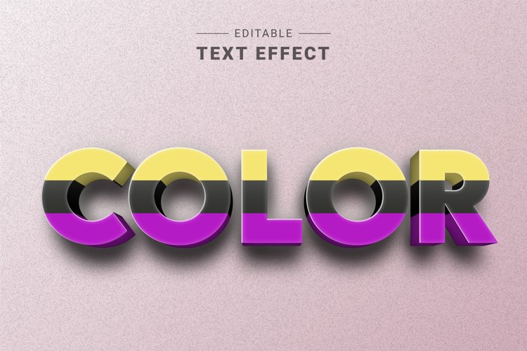 Editable Text Effect for Illustrator. Vector Graphic styles example image 1